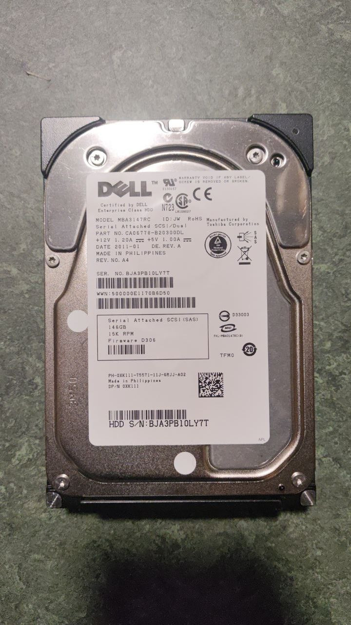 Dell 0XK111 Fujitsu MBA3147RC 146GB 15K SAS 3.5" LFF Enterprise HDD #10muc