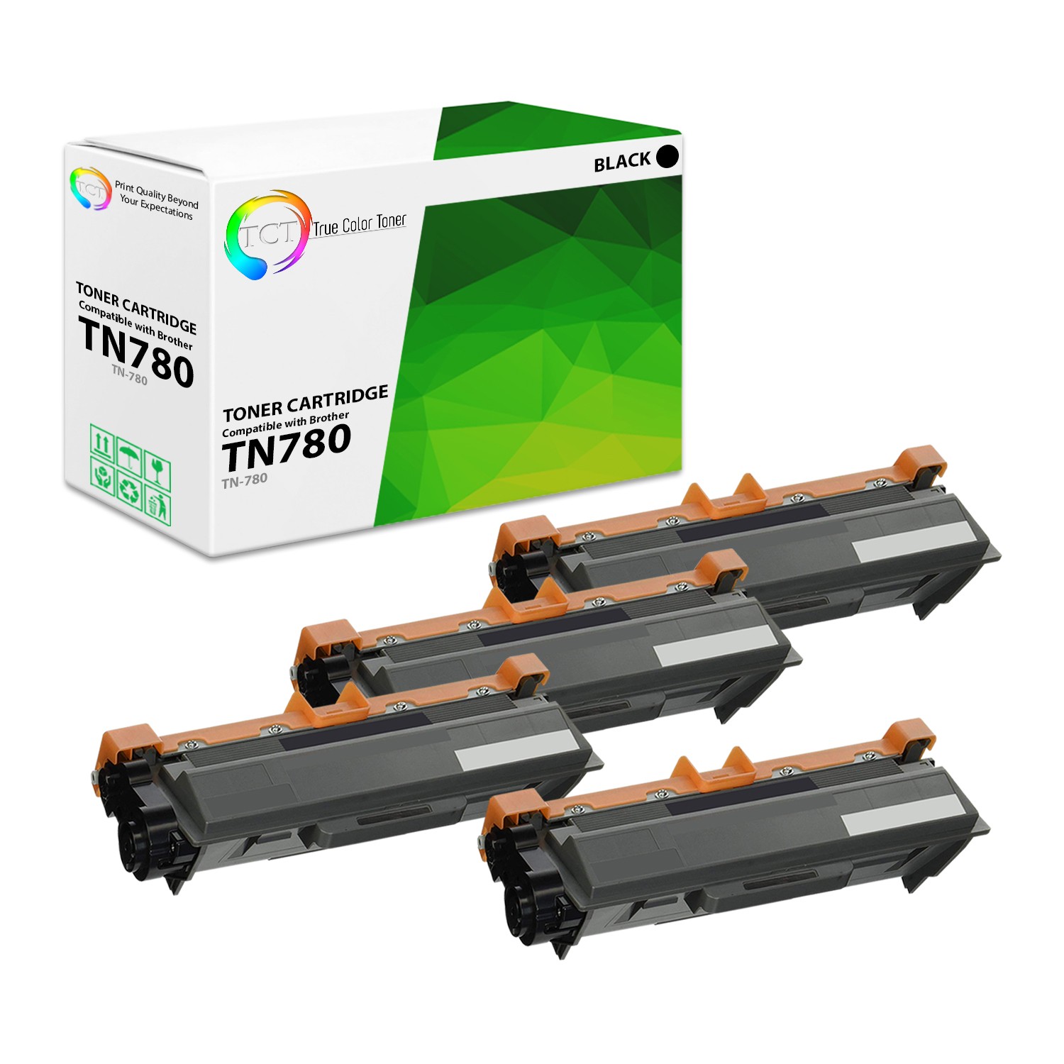 TCT 4PK TN780 Super High Yield Compatible Toner For Brother HL 6180dw MFC 8950dw