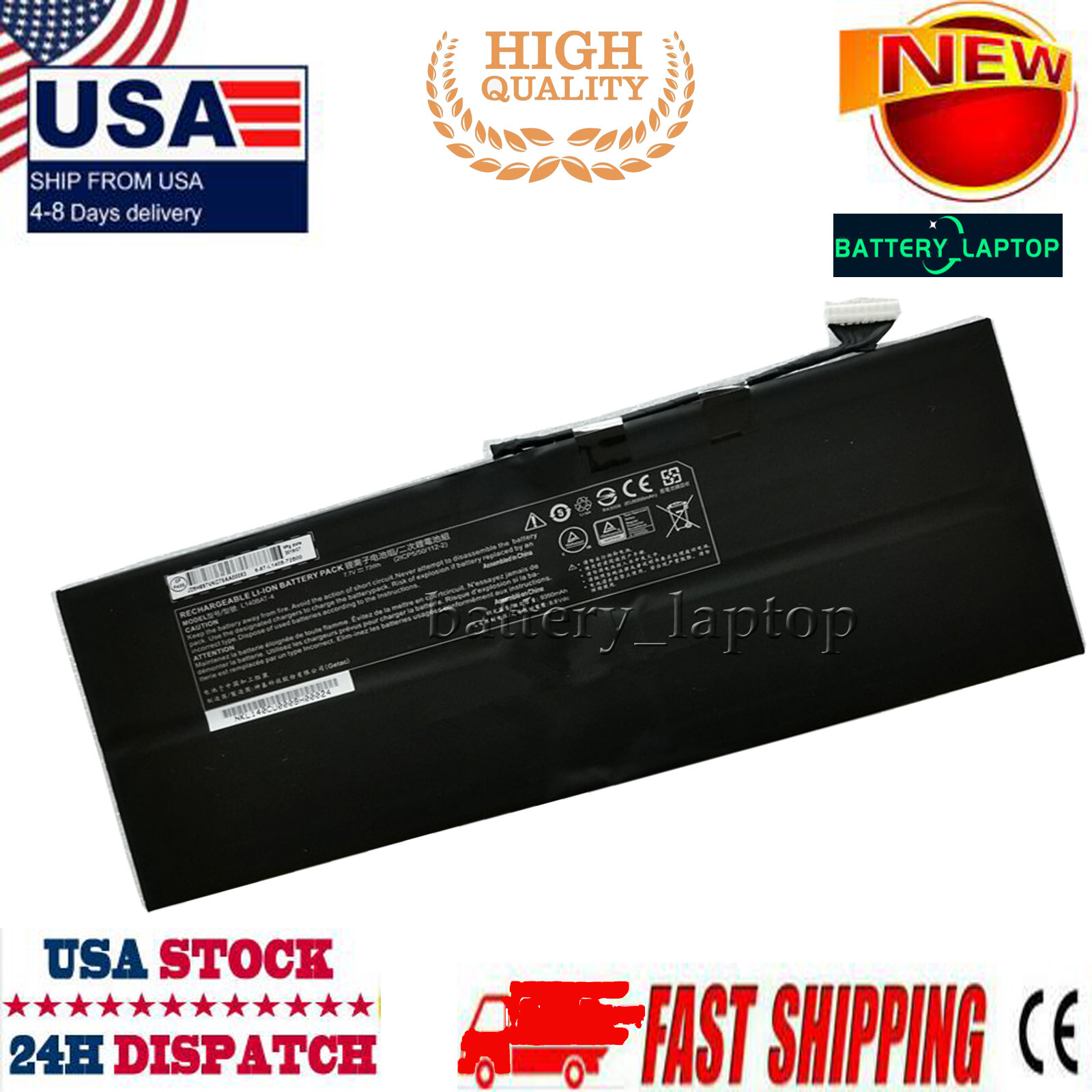 L140BAT-4 Laptop Battery for CLEVO L140CU L141CU L140MU L141MU 6-87-L140S-72B01