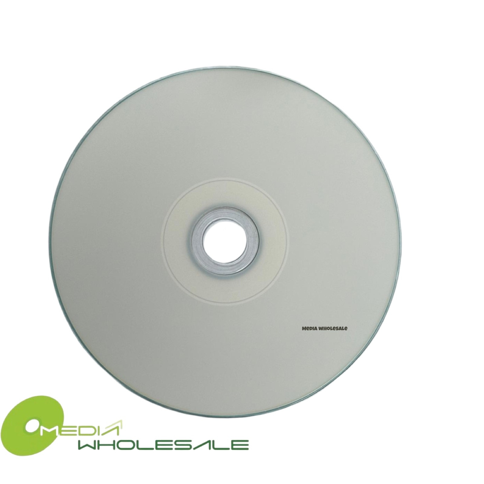 50 Blank 52X CD-R 700MB White Top Glossy Inkjet Printable Disc No Logo - Sleeves