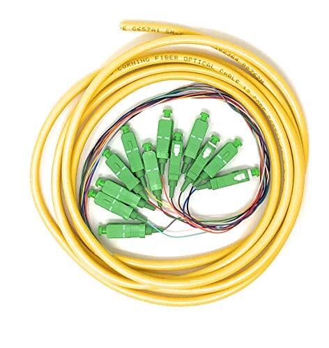 12 Strand Singlemode SC APC Fiber Pigtail 1M for Splice Fiber Optic Patch Cable