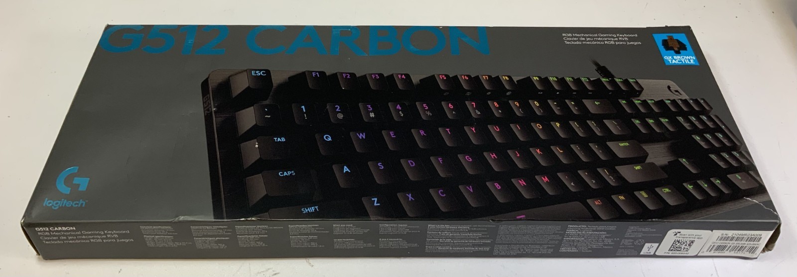 Logitech G512 Carbon RGB Mechanical Gaming Keyboard with Numeric Keypad "B3C"