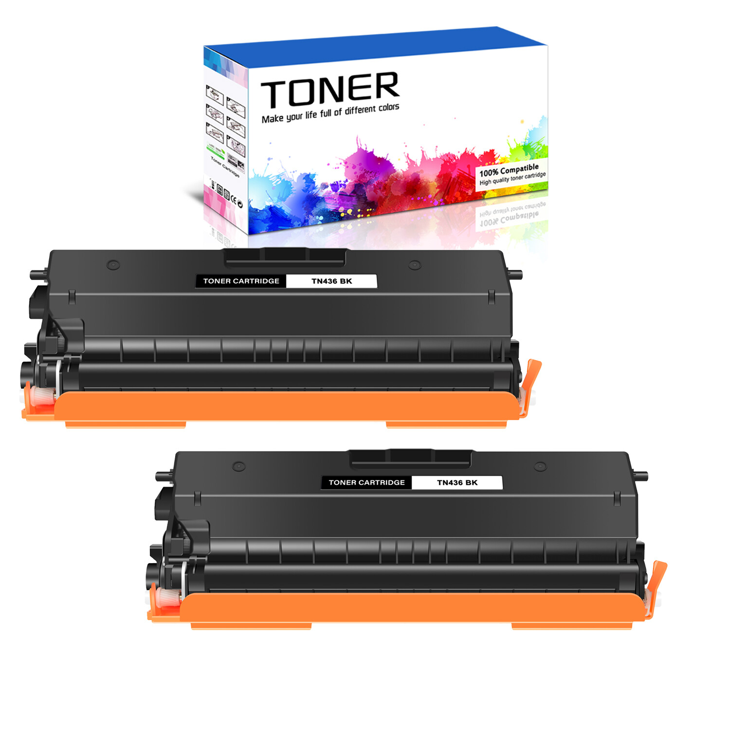 2PK TN436BK Toner Cartridge for Brother HL-L9310CDW DCP-L8410CDW MFC-L8610CDW