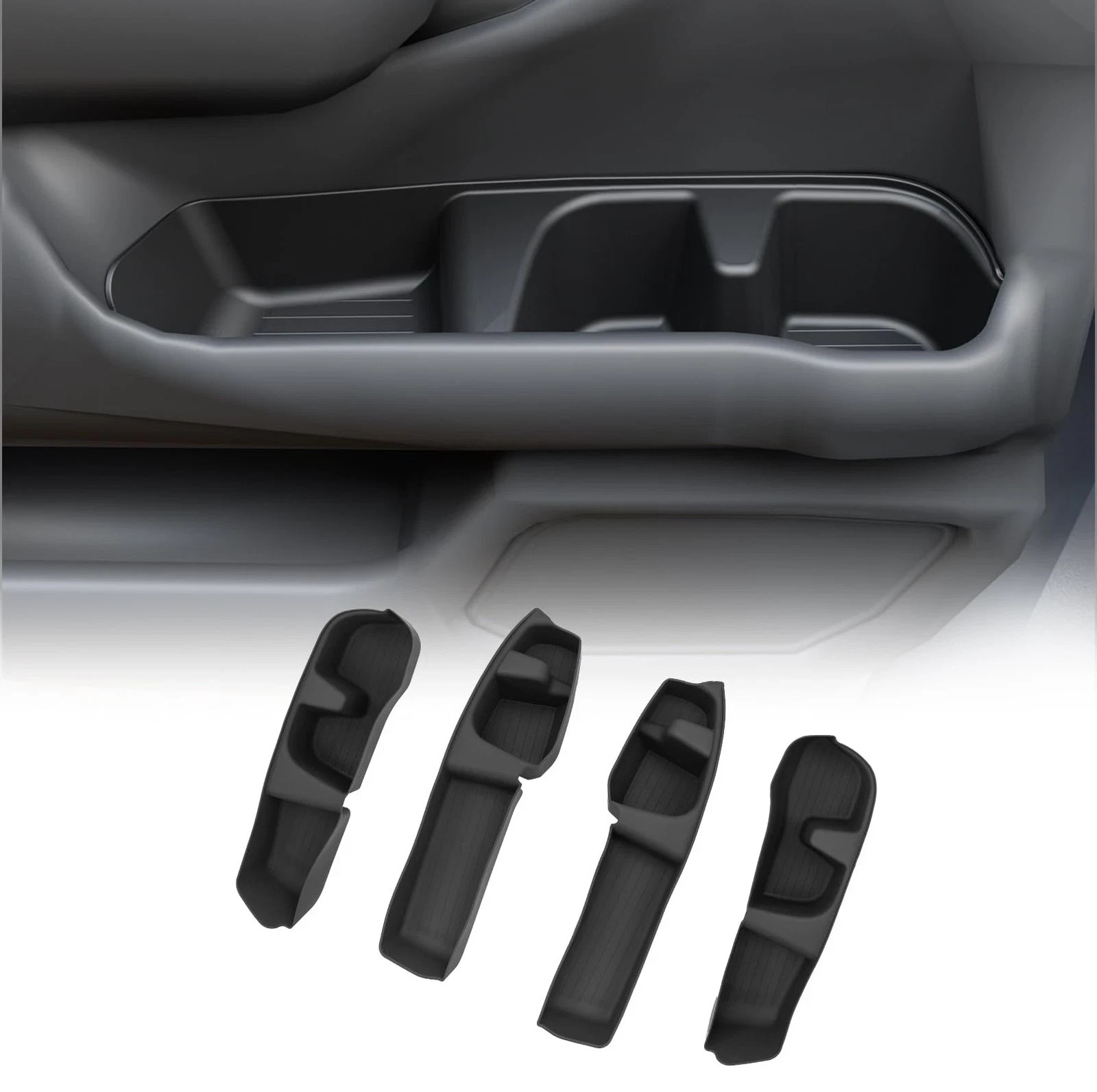 Door Side Storage Tray Compatible with 2023-2025 2026 Honda Pilot 4PCS Side D...