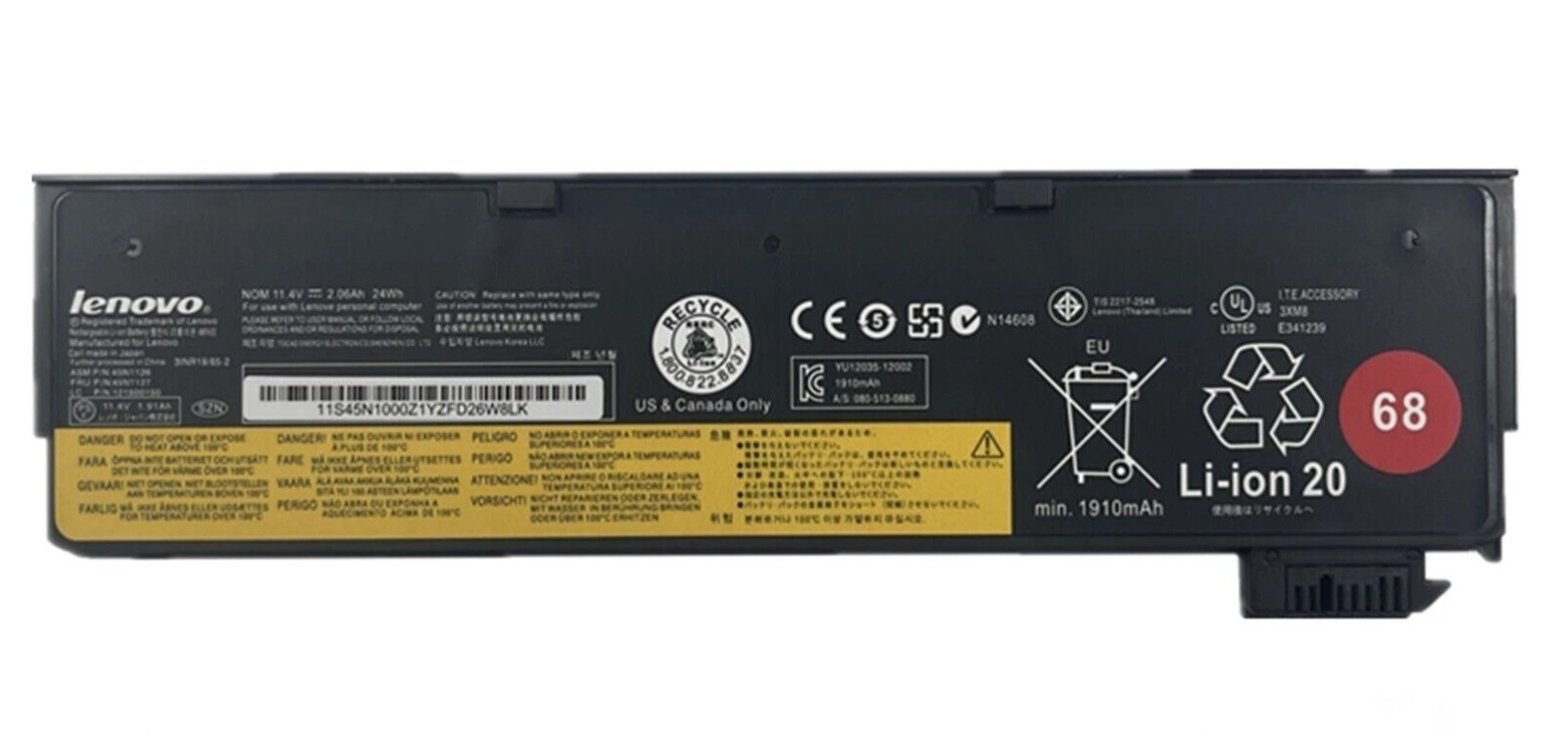 New Genuine 68 OEM Battery For Lenovo Thinkpad X240 X250 X260 X270 T460 45N1775