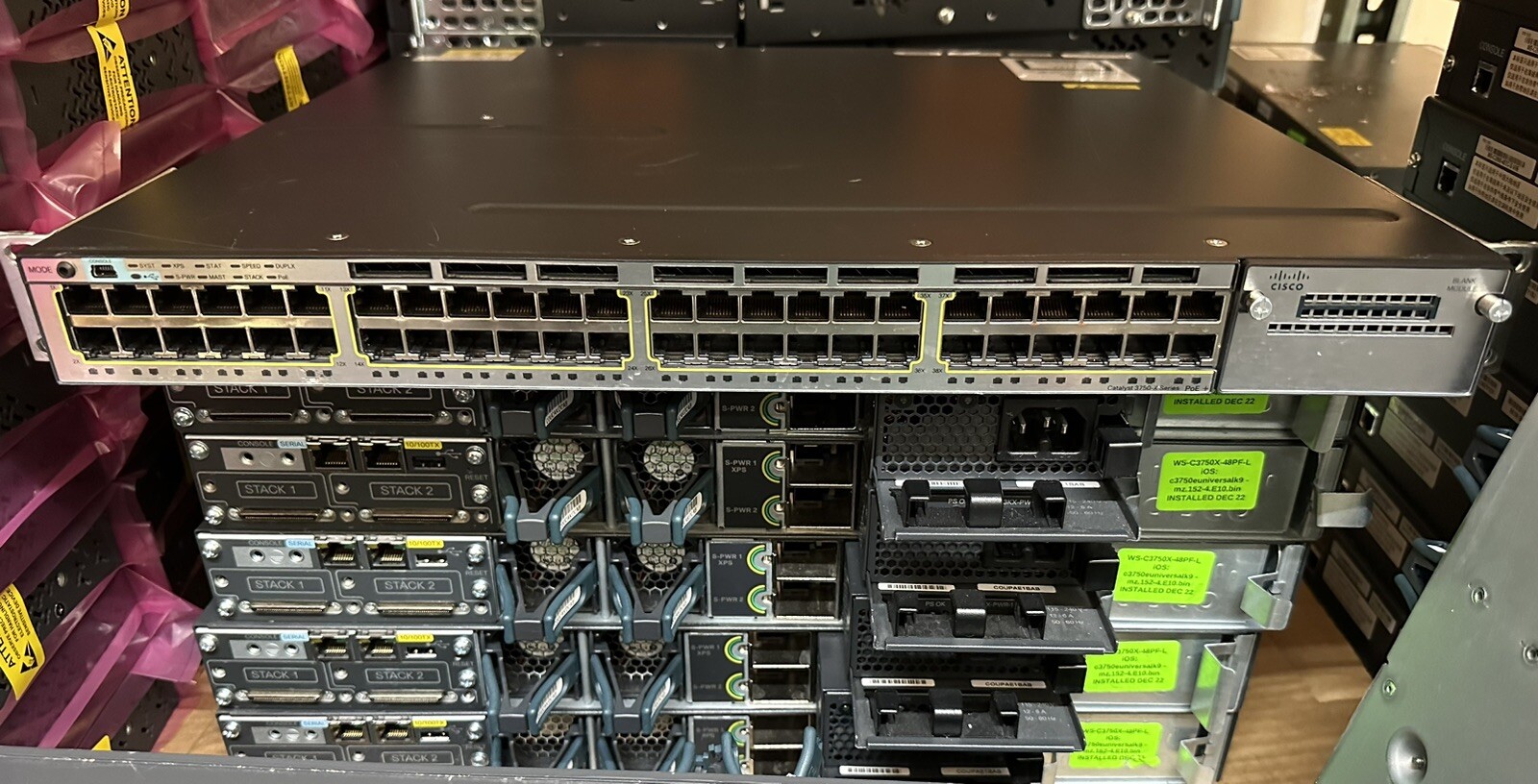 WS-C3750X-48PF-L CISCO CATALYST 3750X 48-PORT GBE POE+ LAN SWITCH