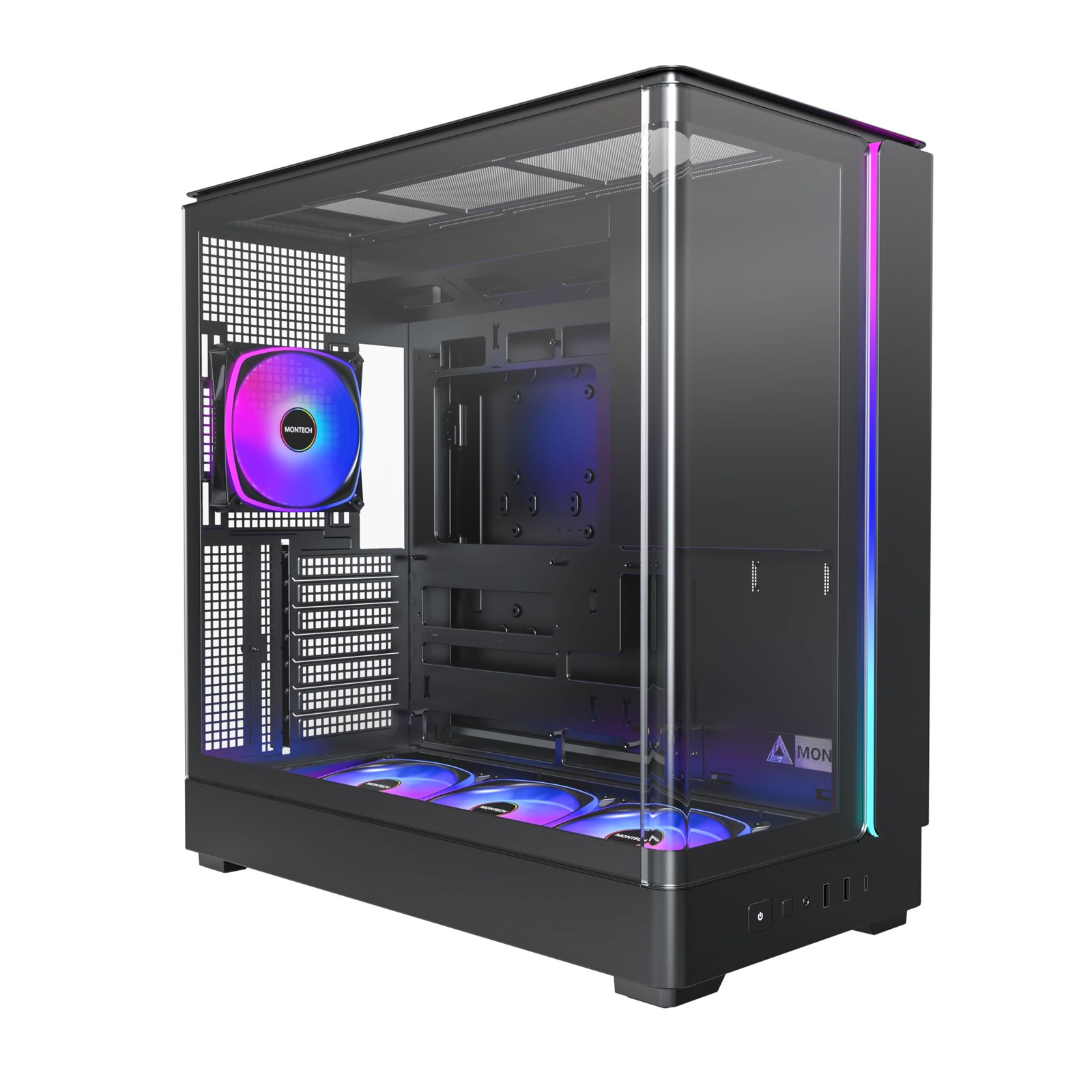 Montech KING45PB ATX Mid Tower PC Case Black
