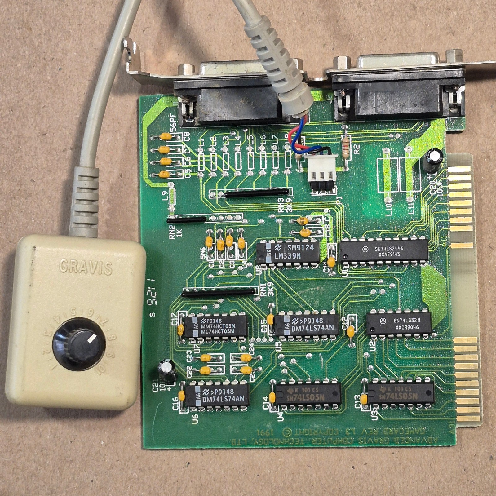 Vintage Advanced Gravis Game Card ISA Joystick Controller Speed Dial Not Working