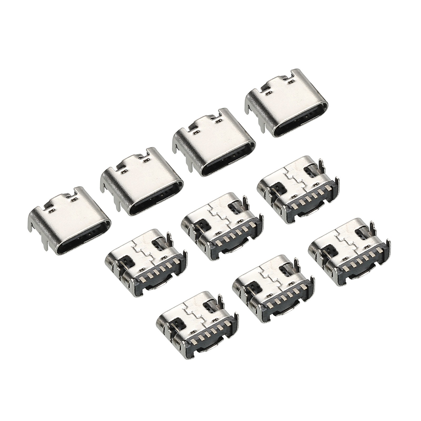 20 Pcs 90 Degree 7x9x4.1mm USB 3.1 Type C Connector 6 Pins Female Plug Socket
