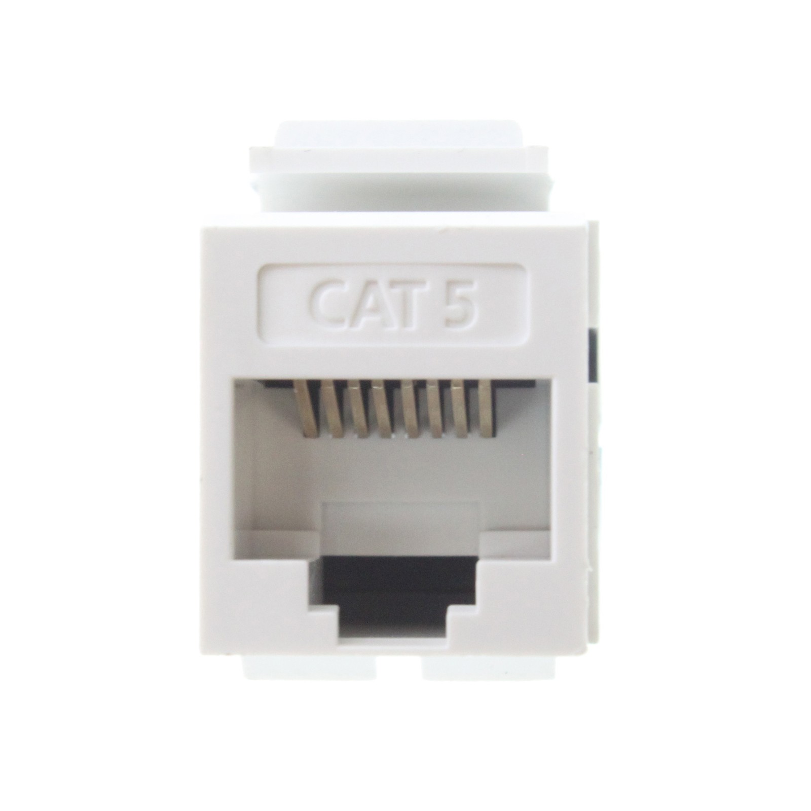 LEVITON 40838-BW QUICKPORT SNAP-IN 8-CONDUCTOR CATEGORY 5 CAT5E JACK, WHITE