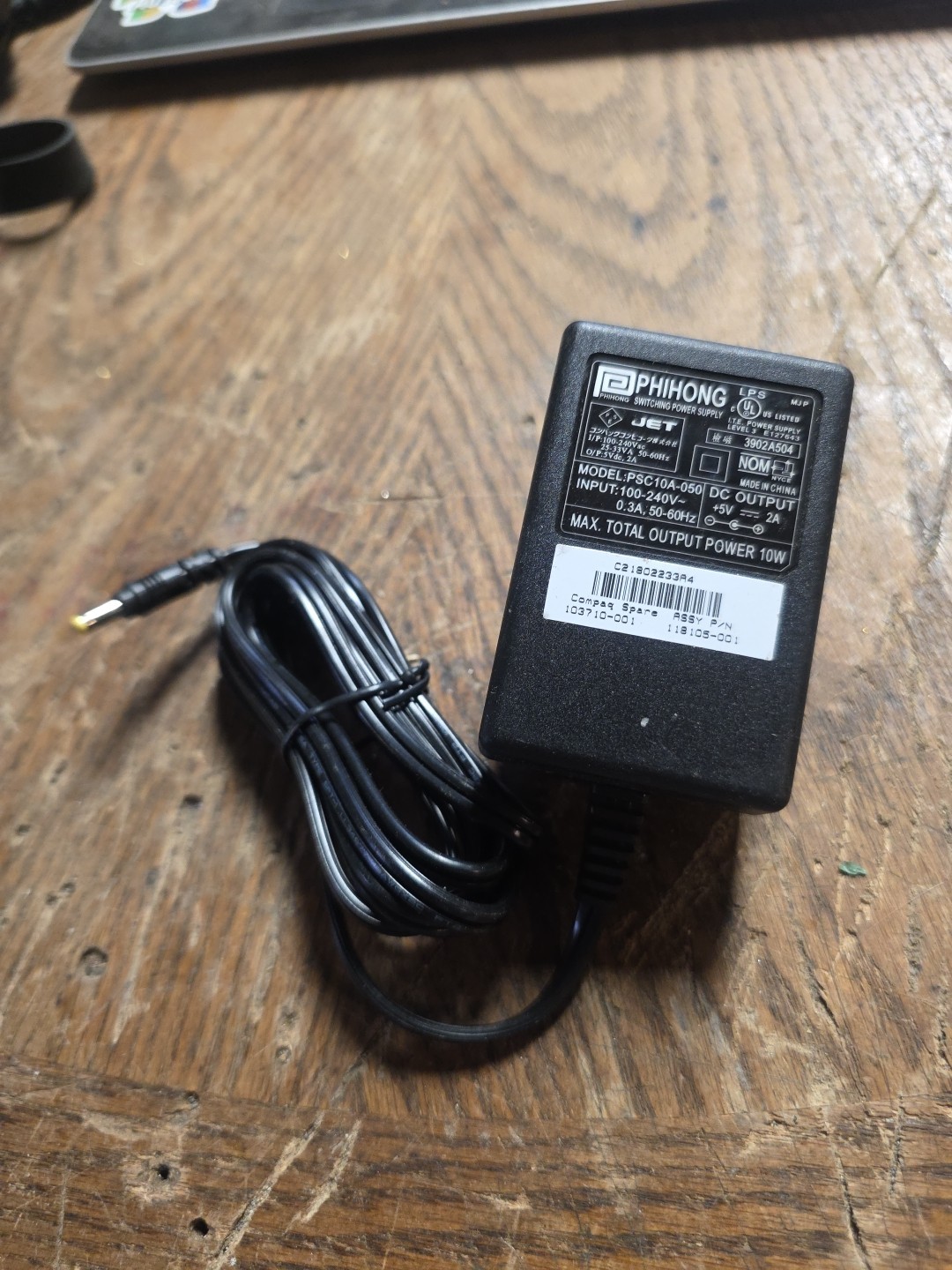 Phihong PSC10A-050 Switching Power Supply 100-240V 0.3A 50-60HZ DC 5V 2A Adapter