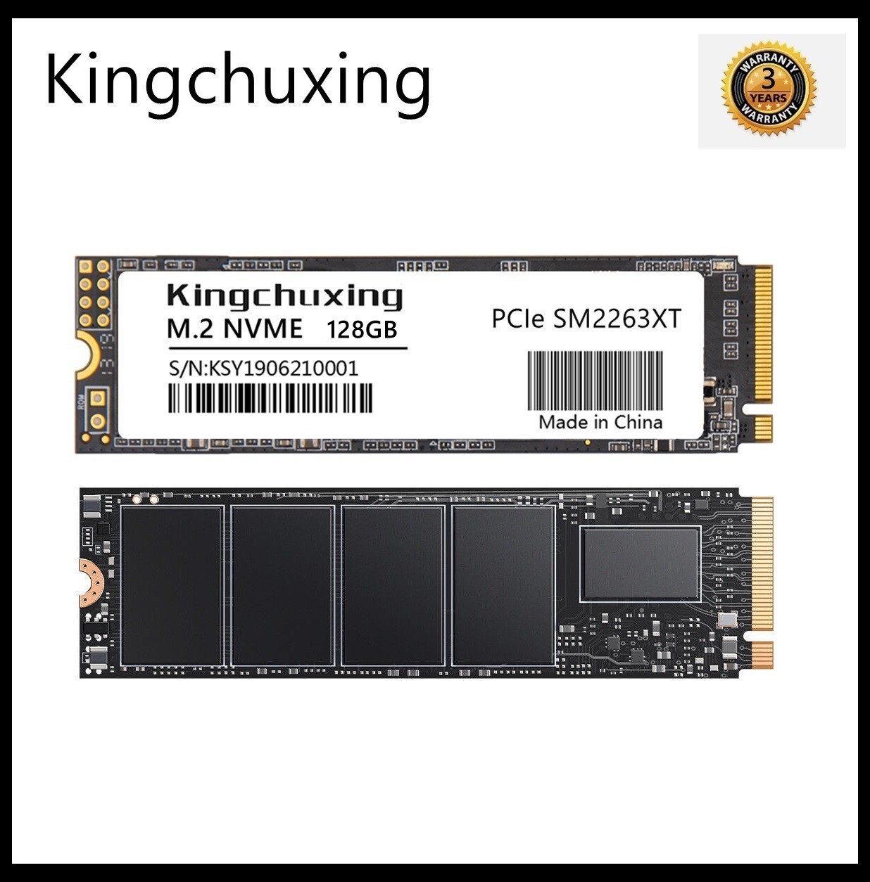 Kinchuxing 128GB M.2 2280 SSD PCIe Gen 3.0 x 4 NVMe  Solid State Drives