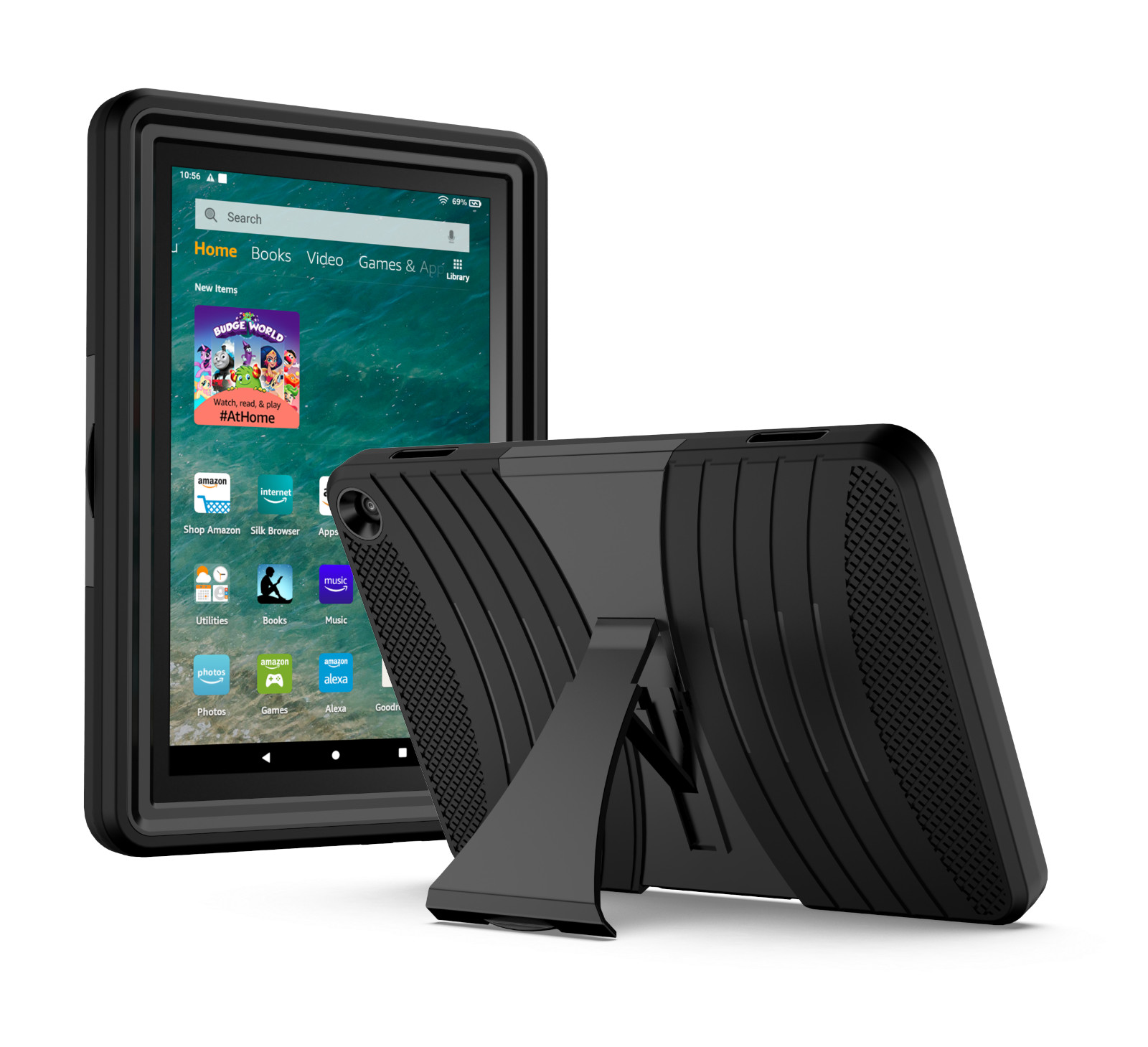 For Amazon Fire HD 8 2024/2022 12th Gen Shockproof Kickstand Tablet Case