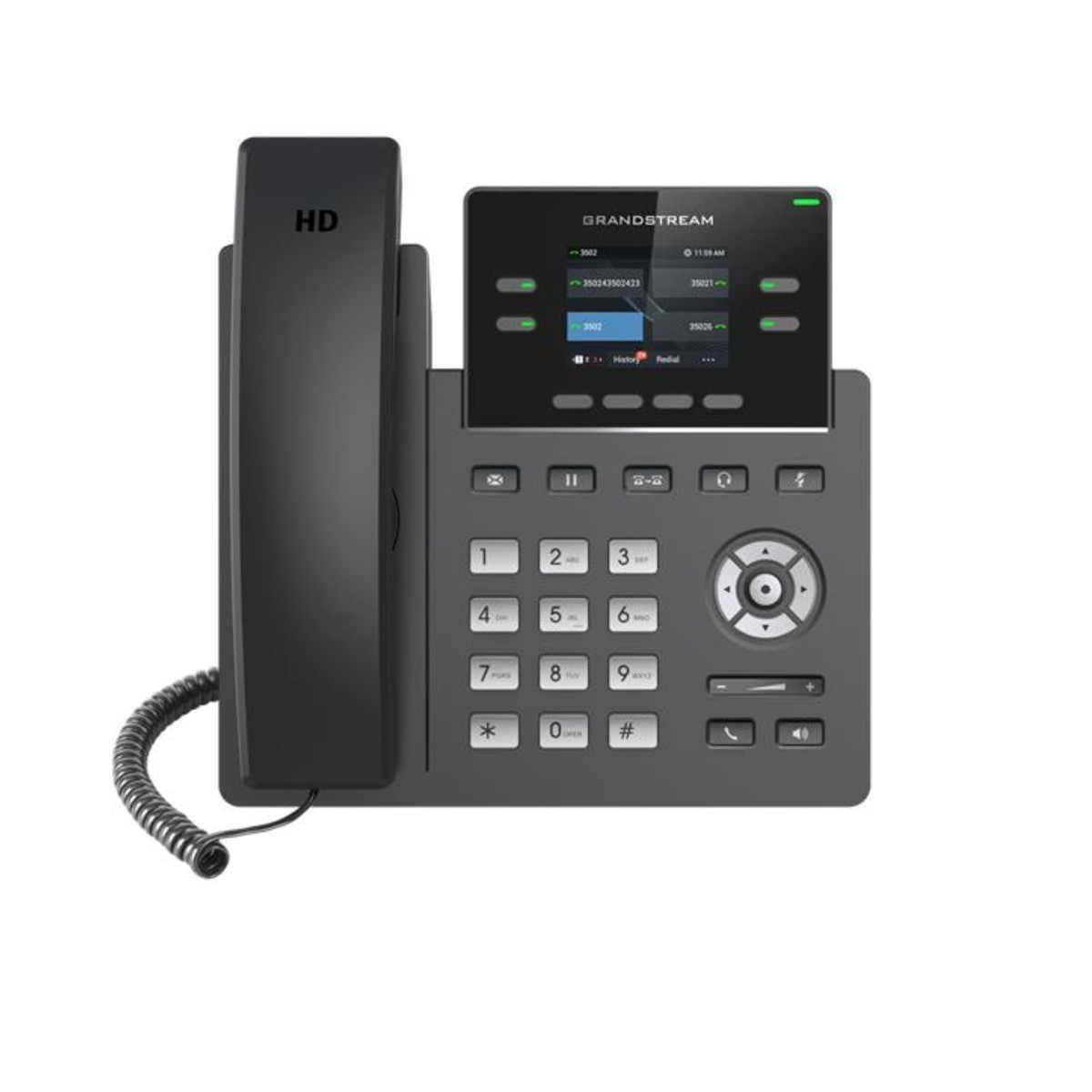 Grandstream GRP2612W IP Phone 4 Lines 4 SIP 2.4" Color Display Wi-Fi 5 PoE