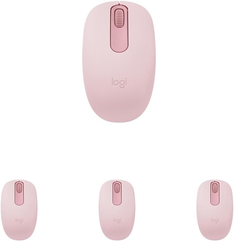 Lot of 4 Logitech M196 Bluetooth Wireless Optical Mouse Compact PC Mac Rose Pink