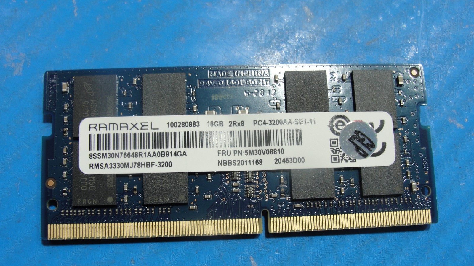 Lenovo E14 Gen 2 Ramaxel 16GB PC4-3200AA Memory RAM SO-DIMM RMSA3330MJ78HBF-3200