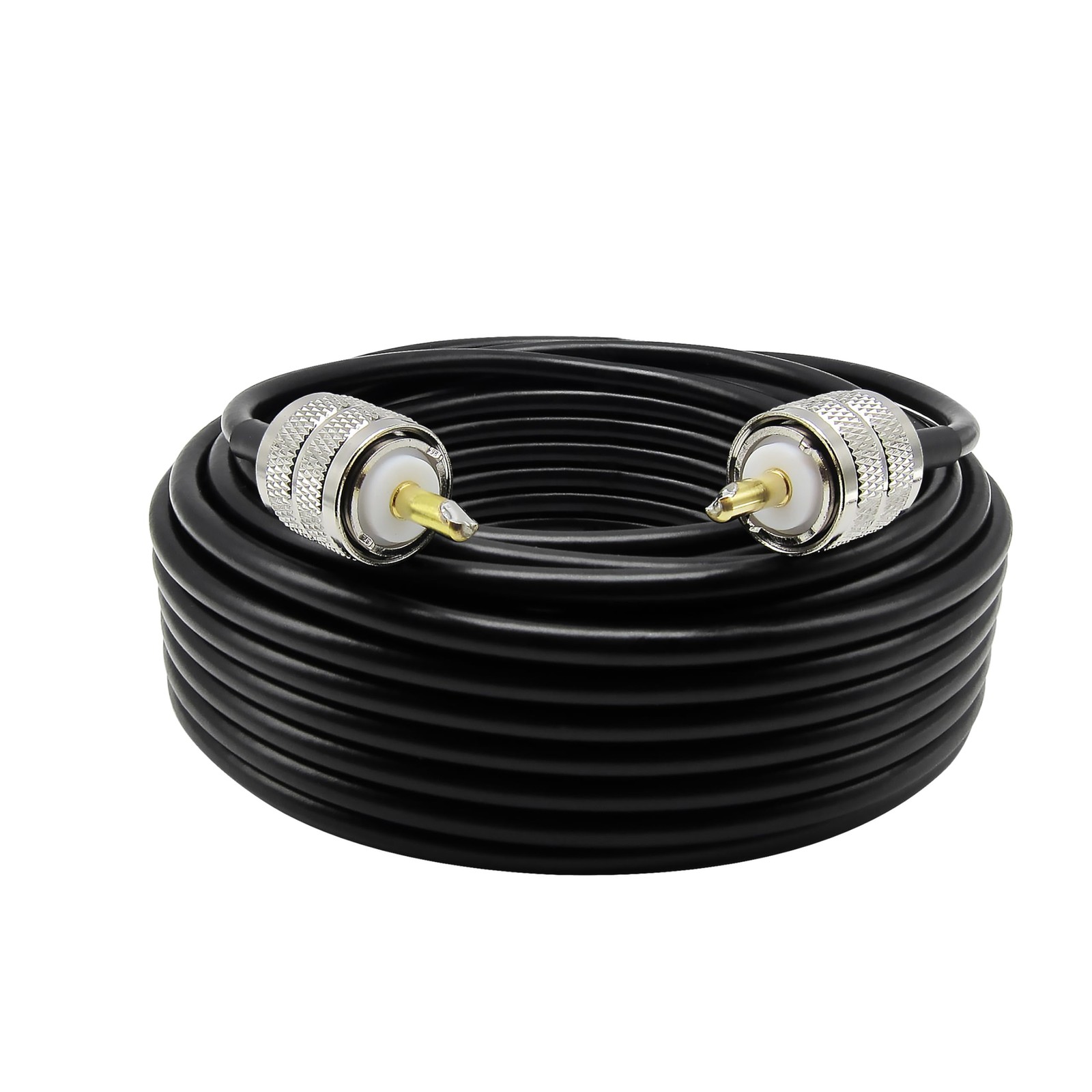 Rydocyee CB Coax Cable 50 Feet Solid Copper UHF Male PL-259 to UHF Male PL-259 L