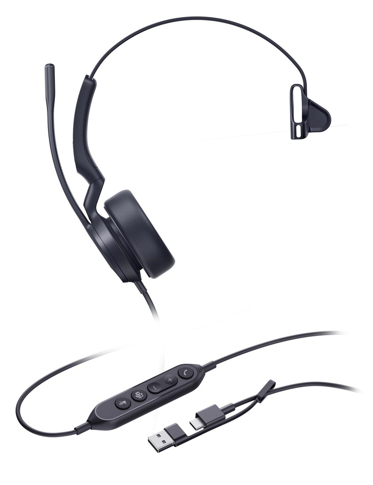 Yealink W129174950 UH44_MONO_TEAMS_USB-C_A UH44 Mono Teams USB-C/A Headset ~E~