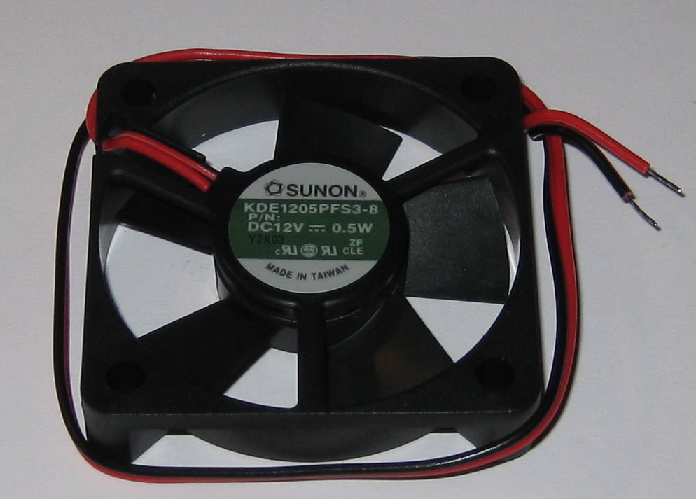 Sunon 50 mm Quiet Cooling KDE Fan - 12 V DC - 7 CFM - 21 dB - KDE1205  11" Leads