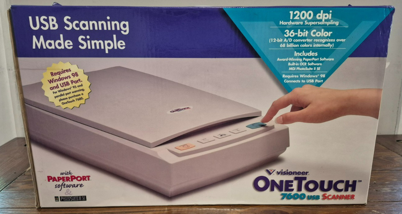 Visioneer OneTouch 7600 USB Flatbed Scanner High-Quality Imaging