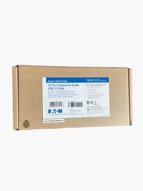 Eaton Tripp Lite U360-010-IND 10-Port Industrial-Grade USB 3.2 Hub Sealed Box