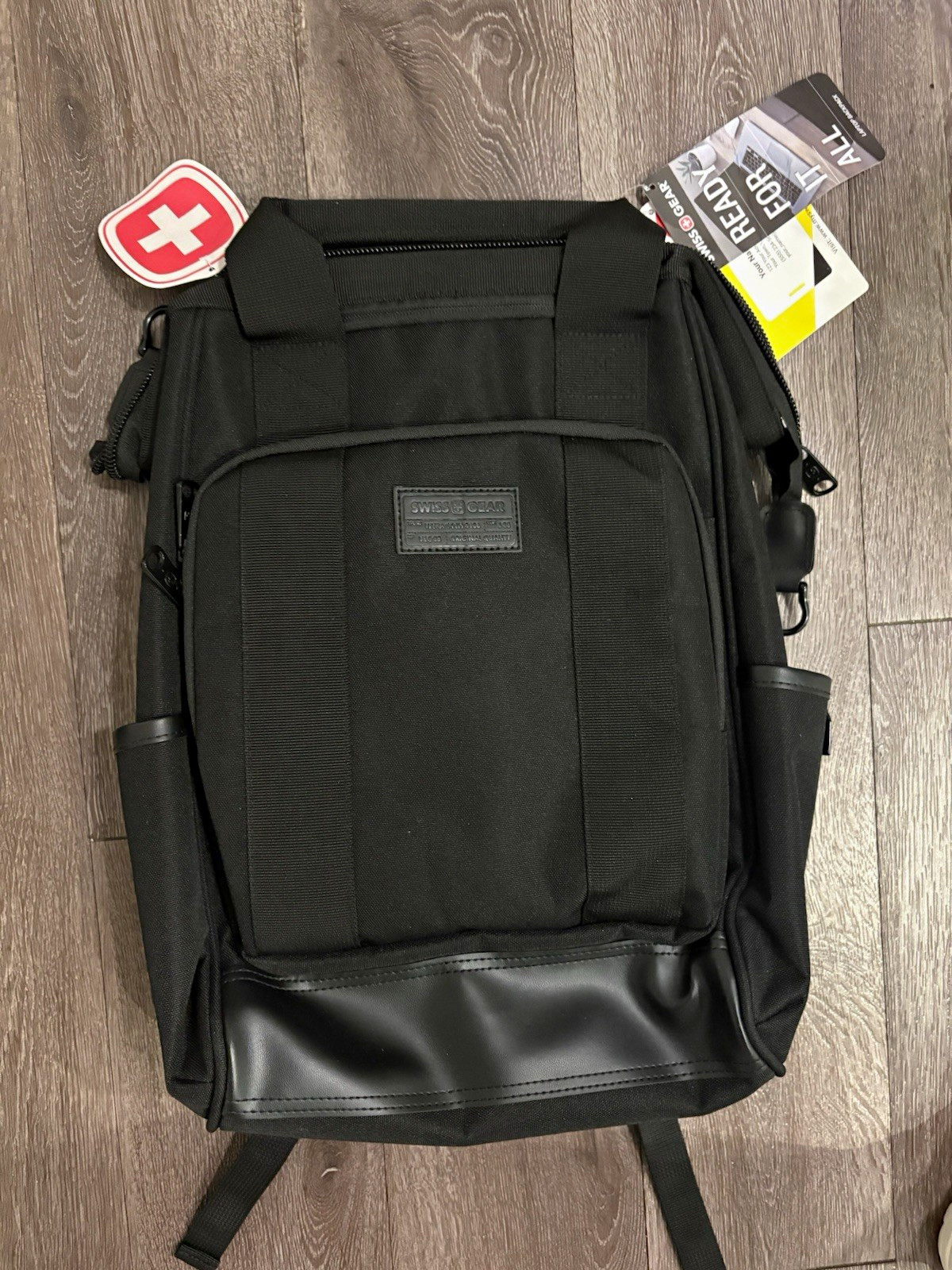 SwissGear ZG00203 Black 17 in Laptop Backpack, Padded Polyester