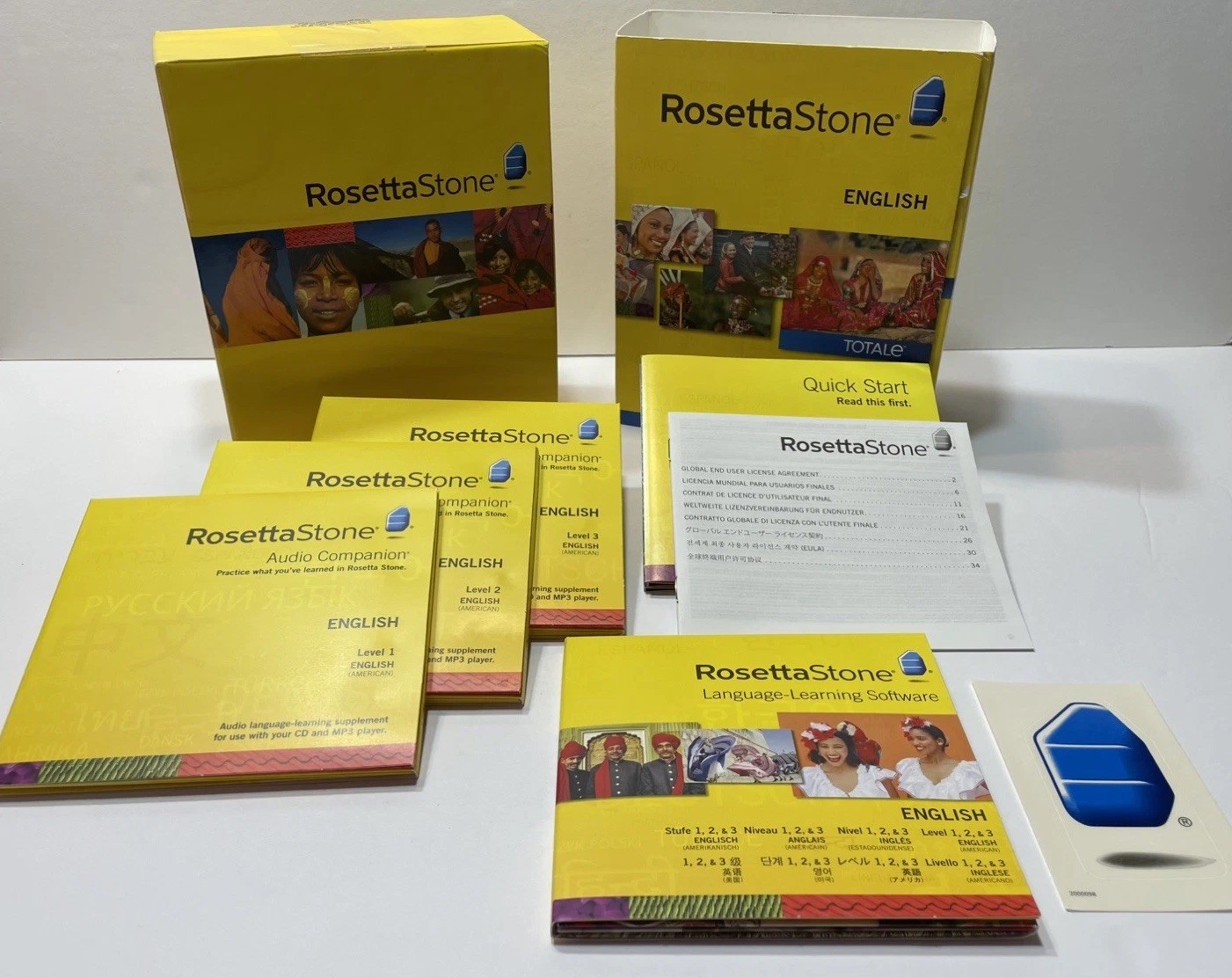 Rosetta Stone TOTALe v4 English (American) Levels 1-3 Language Course CD Set