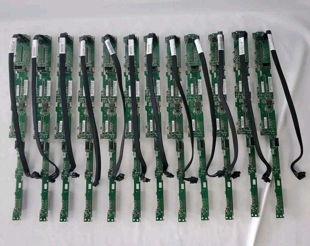 Lot of 12 HP 780428-001 ProLiant DL360 Gen9 8-Bay SFF 2.5" Backplane w/ PW Cable