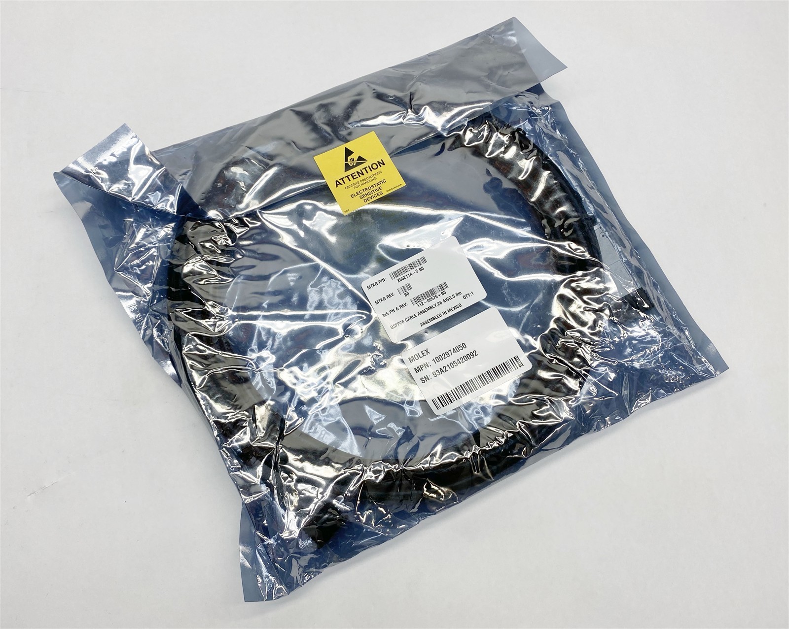 NetApp X66211A-5 QSFP28 to QSFP28 100GbE 5M Cable 112-00576 NEW sealed