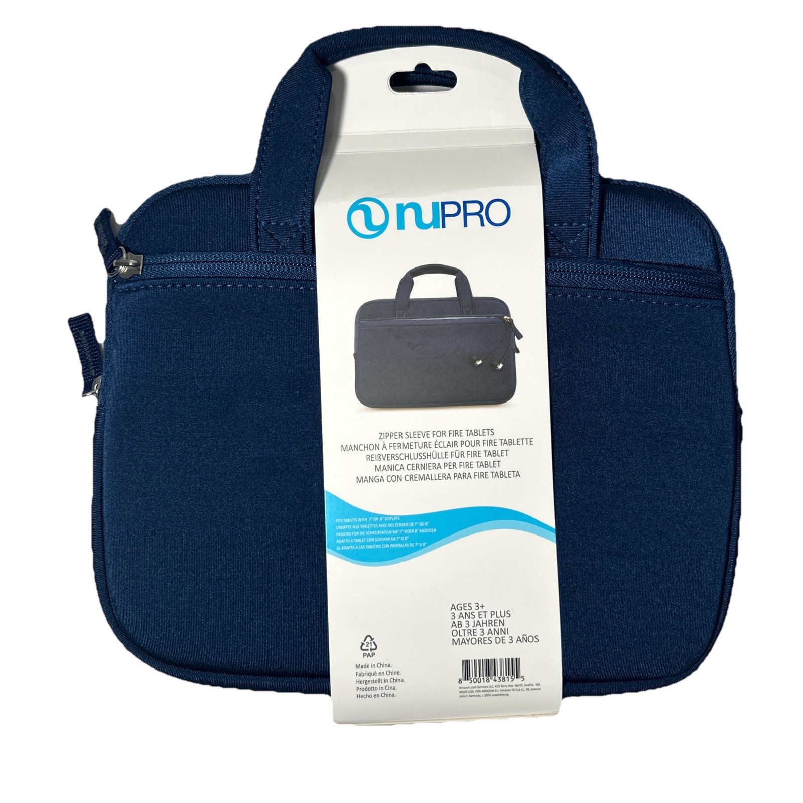 NUPRO Zip Sleeve Case For Fire 7” & 8” Tablets Kids Edition