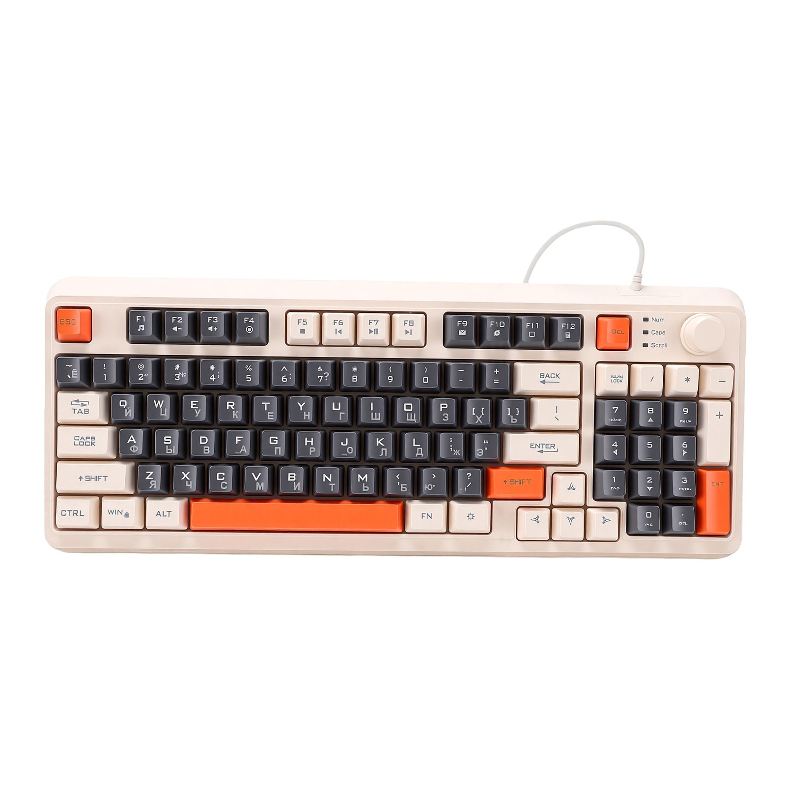 94 Keys Mechanical Russian Gaming Keyboard RGB Backlit Wired Russian Keyboa URLW