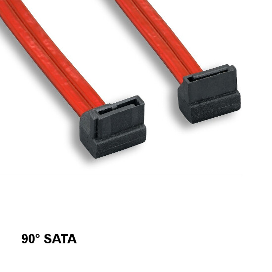 3 Feet Right-Angled 90° SATA Cable 7Pin 6Gbps for PC Hard Drive Data Transfer