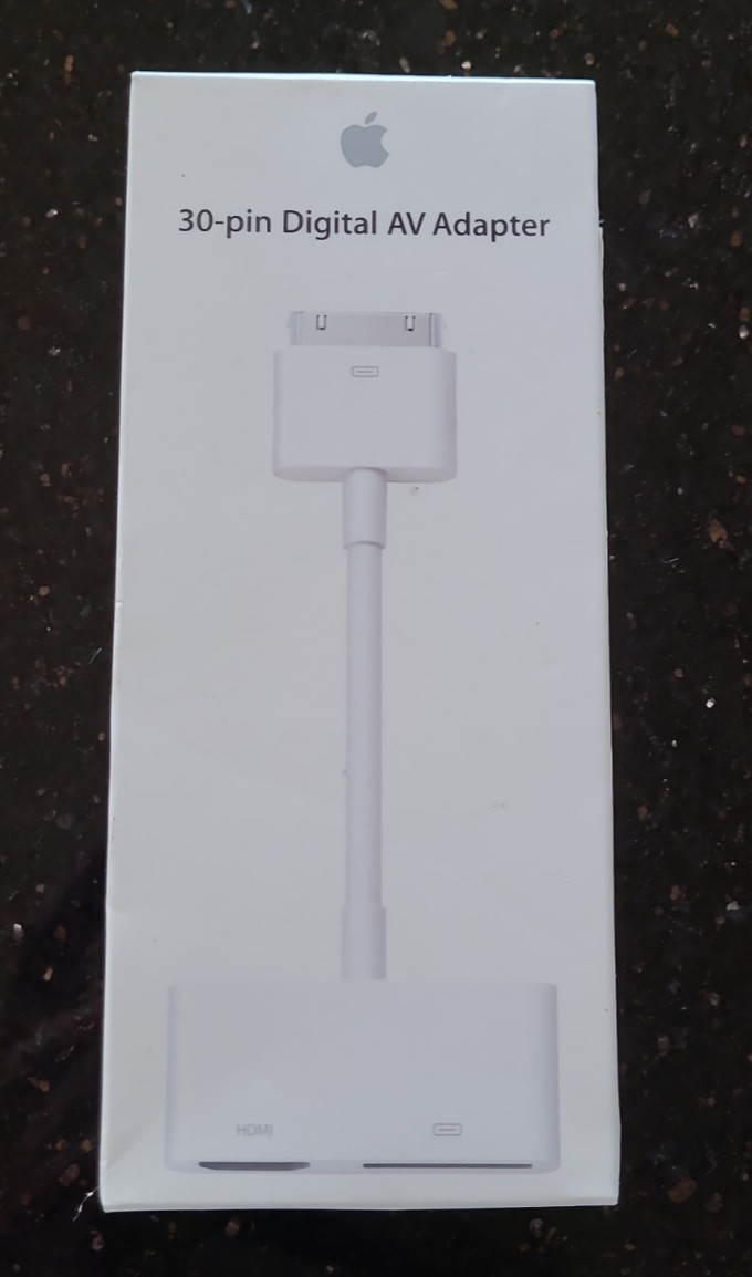 Apple 30-Pin Digital AV Adapter White MD098AM/A HDMI-compatible iPhone 4/4s New