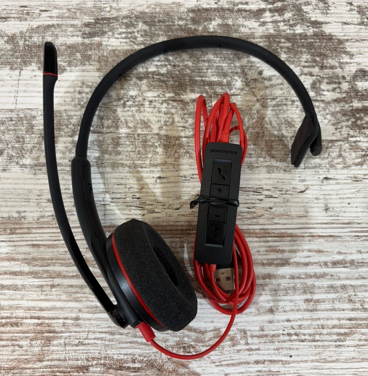 Plantronics Blackwire Mono C3210 USB-A Over The Ear Headset Good Condition Works