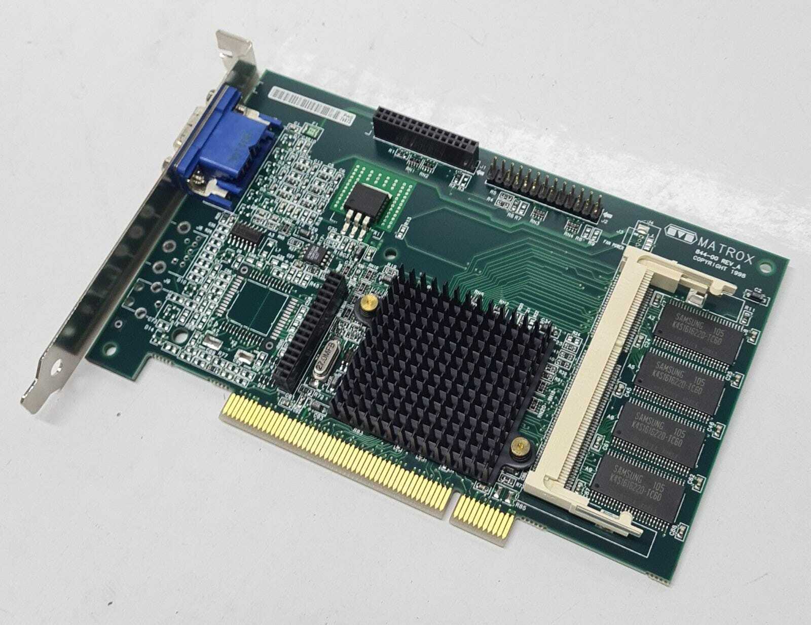 MATROX 844-00 Rev. A MGI G2+/MILP/8D/IBM PCI Video Graphic Card