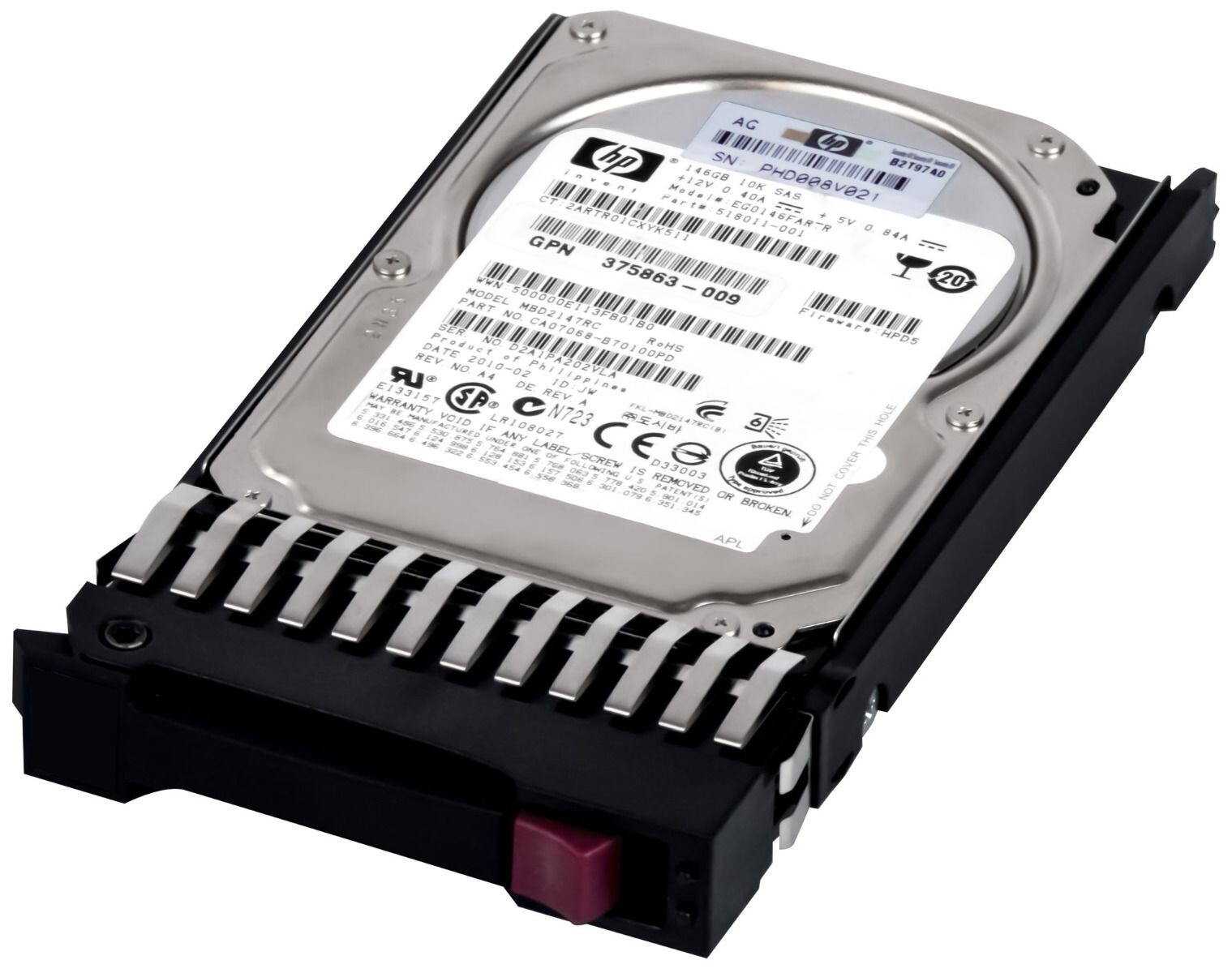 HARD DRIVE HP 518011-001 EG0146FARTR 146GB 10K 16MB SAS-2 2.5''