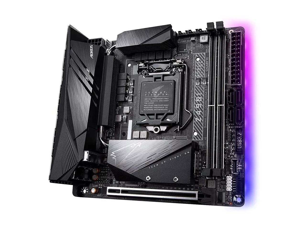 GIGABYTE Z490I AORUS ULTRA LGA 1200 Intel Z490 Mini-ITX Motherboard Test ok