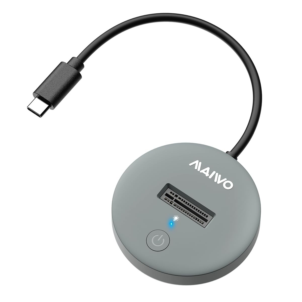 MAIWO M.2 NVMe SATA SSD to USB C Adapter Reader 10Gbps 8TB Tool Free Grey