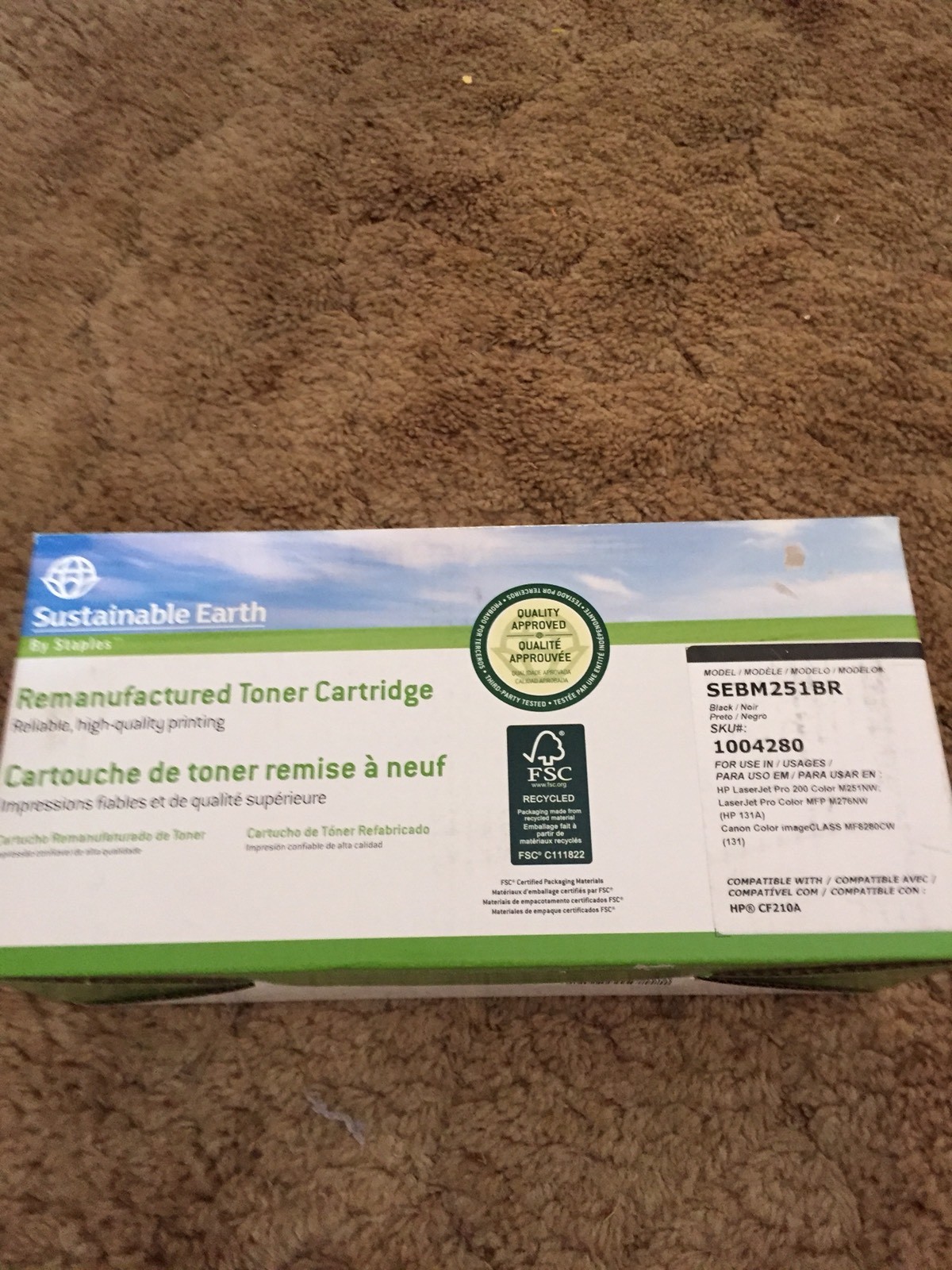NIB Sustainable Earth Remanufactured Toner Cartridge By Stables