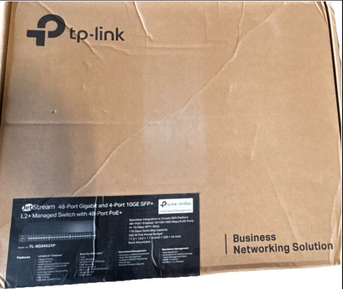 TP-LINK JetStream TL-SG3452XP 48-Port Gigabit L2+ PoE+ 10G SFP+ Switch