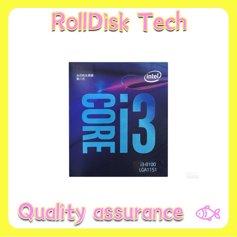 Intel Core I3-8100 4 Cores Coffee Lake LGA1151 3.6GHz 6MB Smart Cache CPU SR3N5