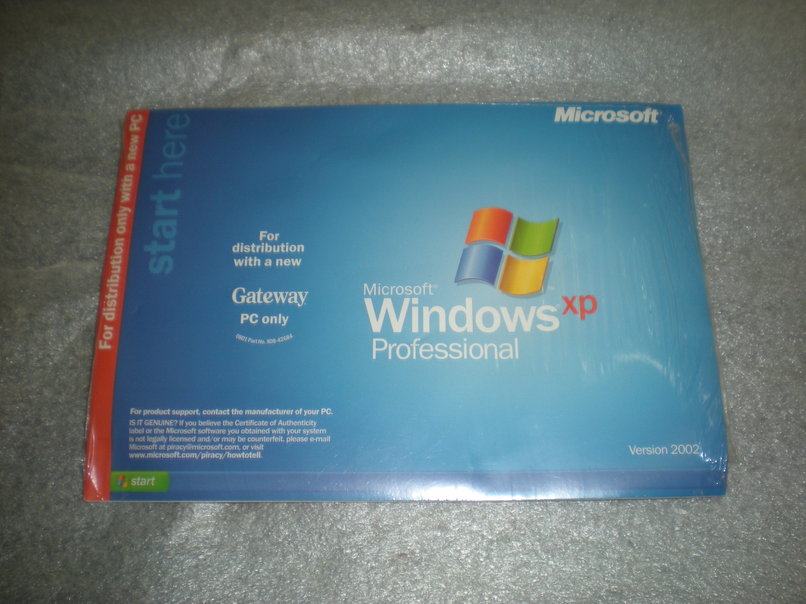 (NO KEY) New Gateway Microsoft Windows XP Professional SP1 Reinstallation Disc