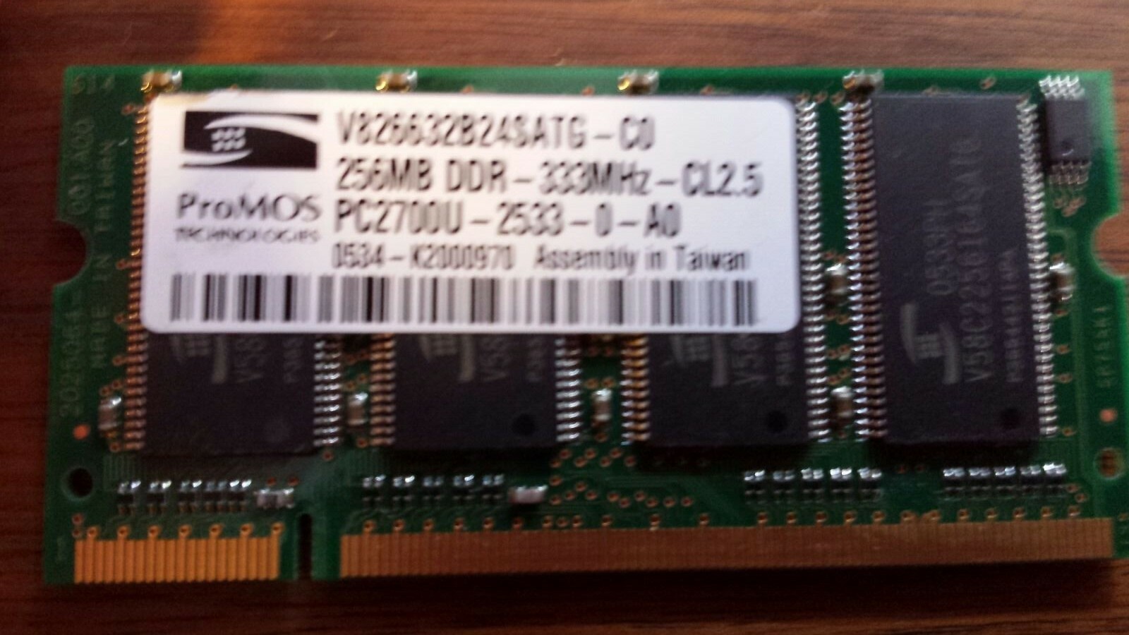 ProMOS V826632B24SATG-C0 DDR RAM 333MHz-cl2.5 256MB DDR pc2700u-