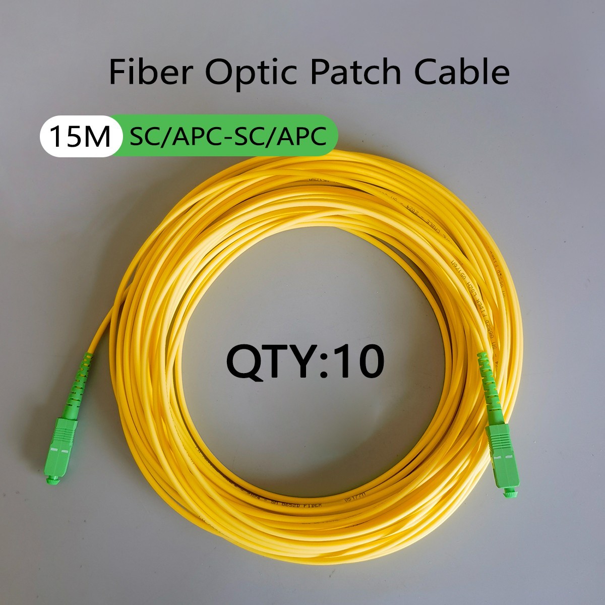 2/3/5/10pcs Fiber Optic Cable SC/APC-SC/APC 15M  Simplex Mode Indoor FTTH