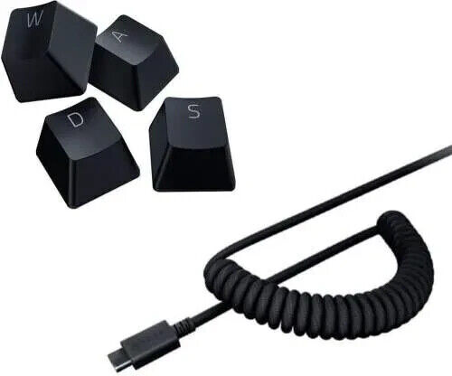 Razer PBT Keycap + Coiled Cable Upgrade Set - Classic Black RC21-01490800