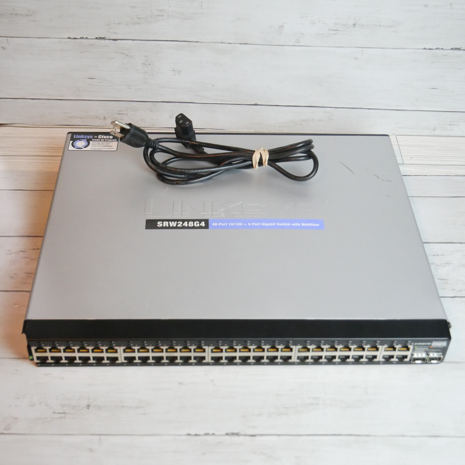 Cisco Linksys SRW248G4 48-Port 48x 10/100 + 4 Port Gigabit Switch WebView PARTS
