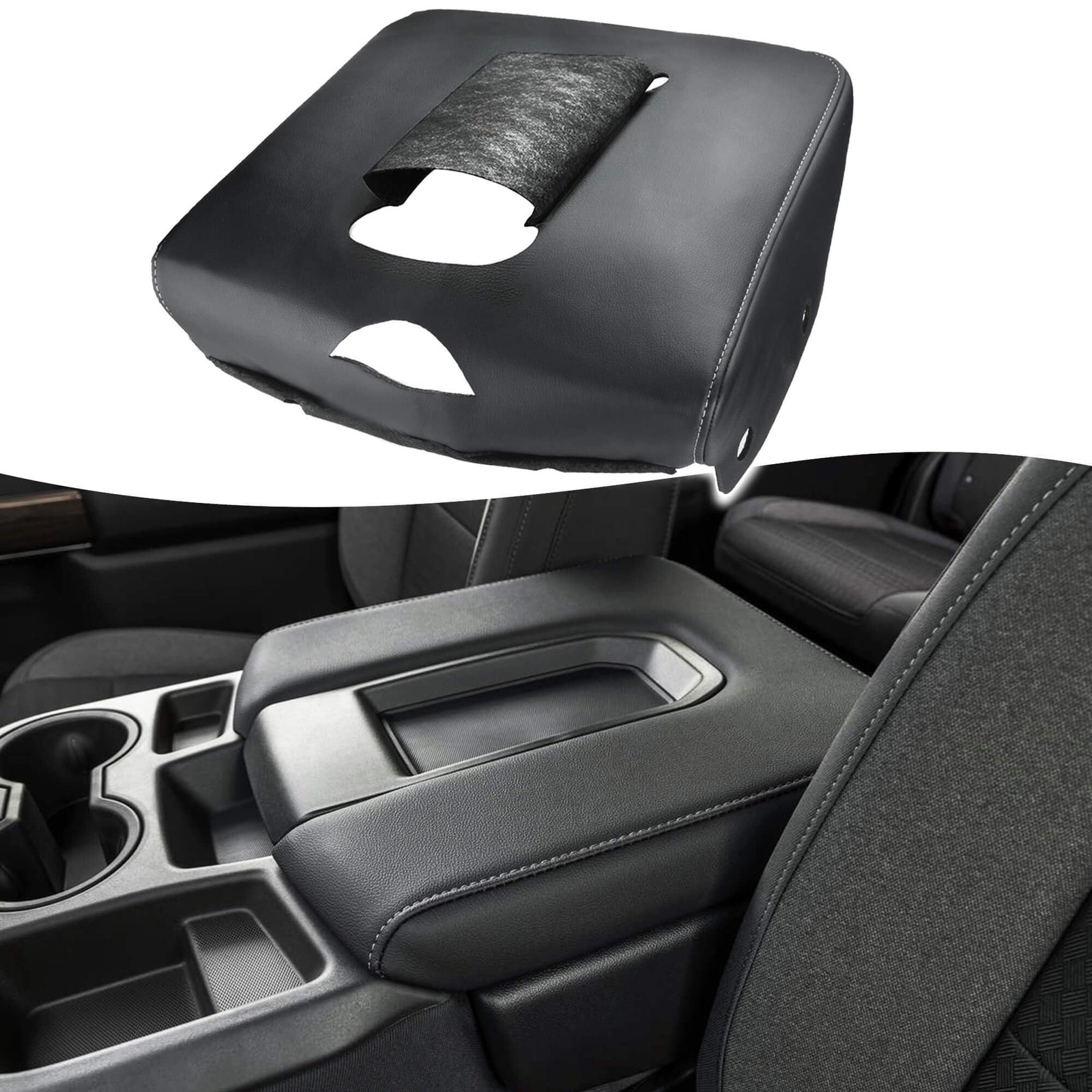 KBH Center Console Jump Seat Console, Silverado Sierra 2020-2026, Vinyl Black 