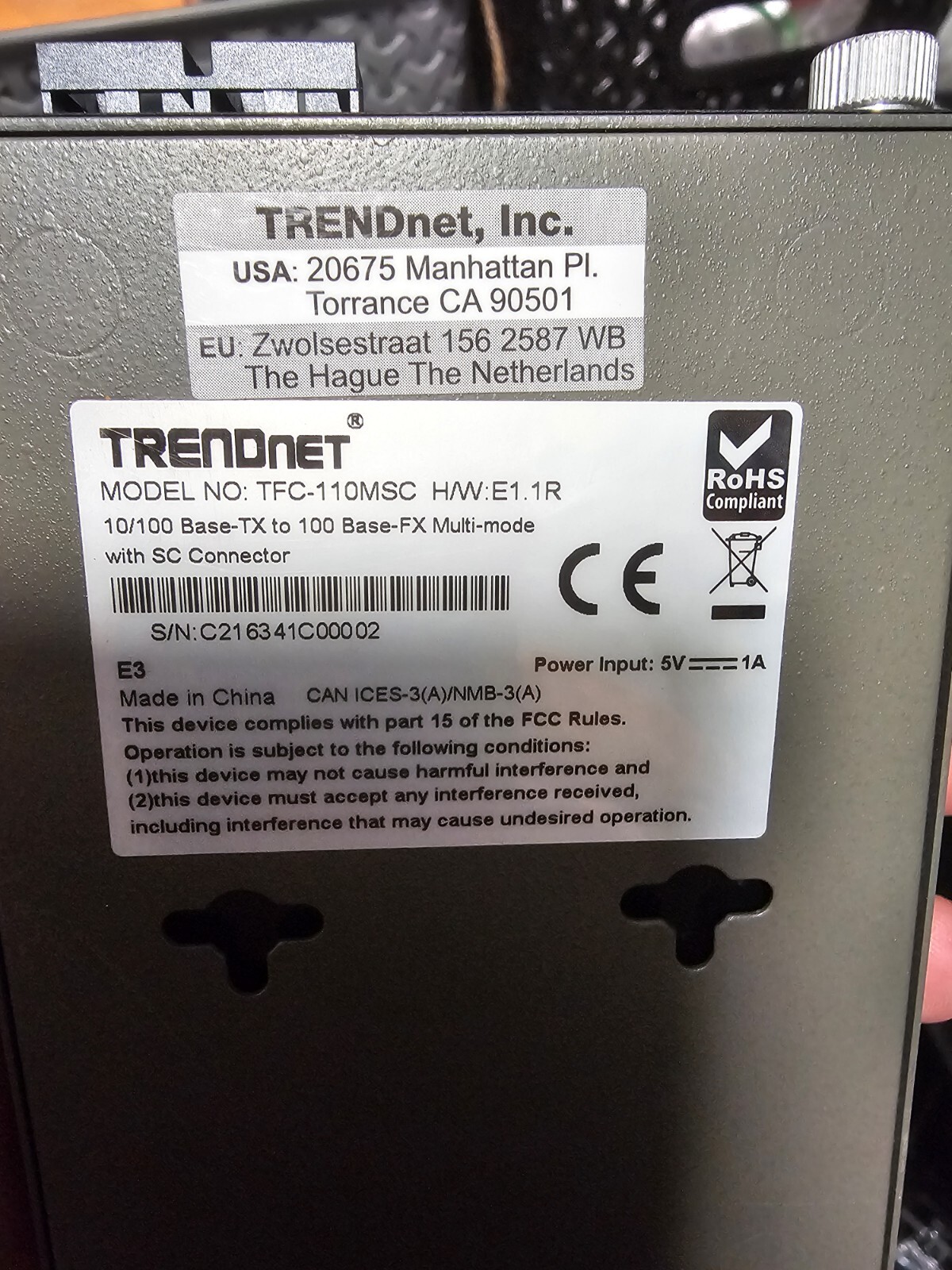 TRENDnet TFC-110 MSC - media converter TFC-110MSC