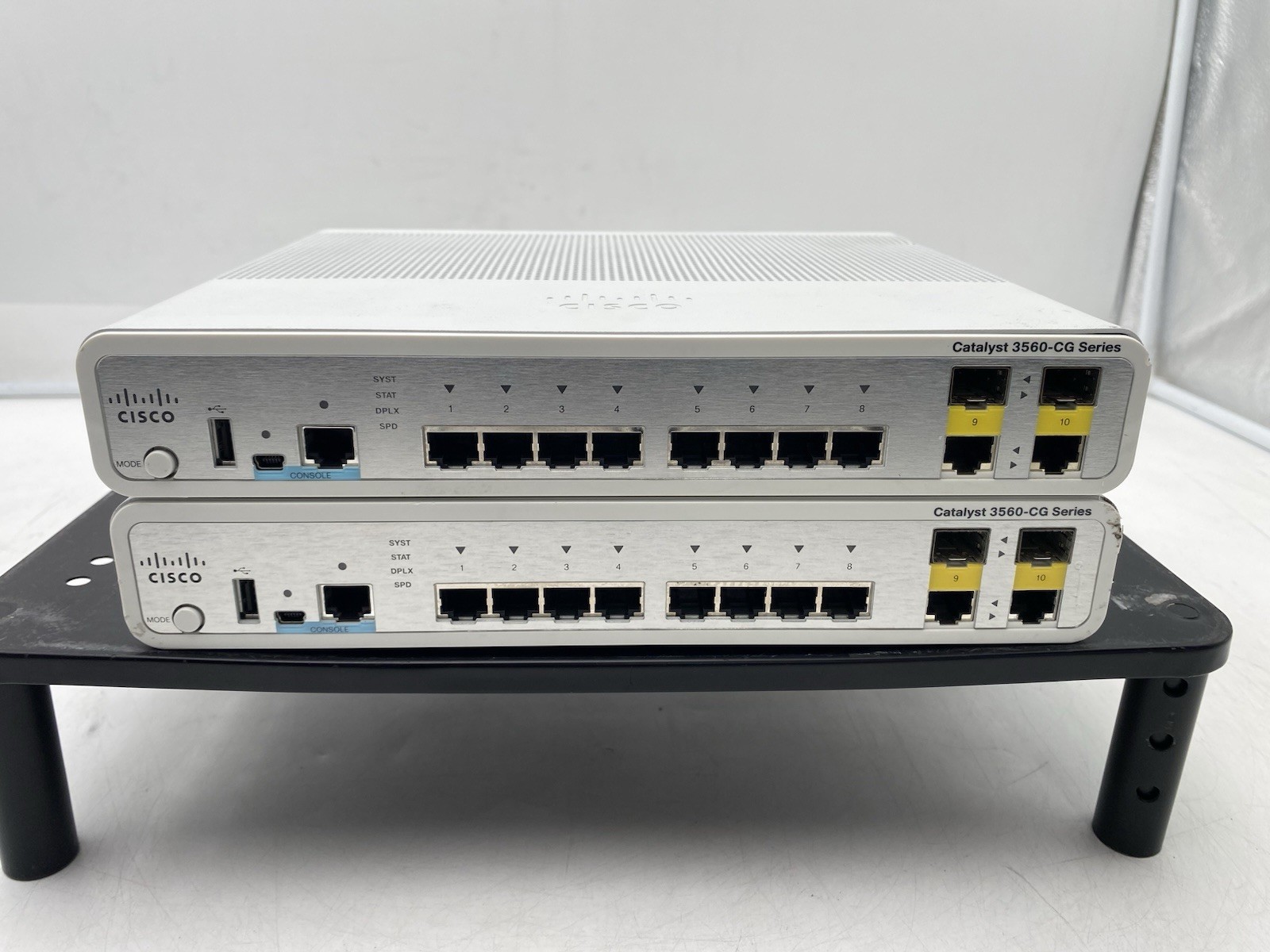 Lot of 2 Cisco Catalyst 3560-CG WS- C3560CG-8TC-S 8-Port Ethernet Switch