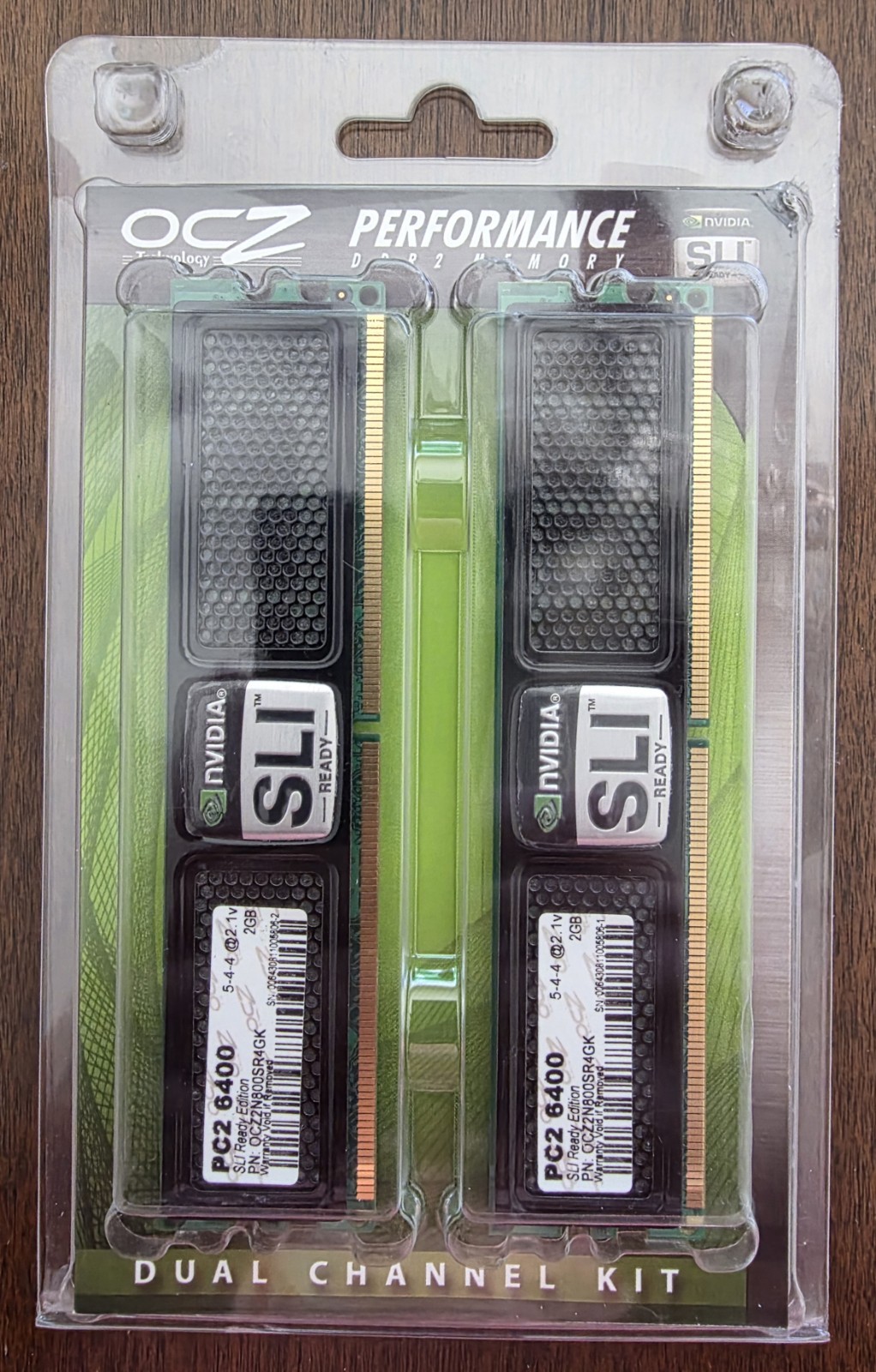 OCZ Technology NVIDIA SLI Ready DDR2 PC2-6400 4GB (2 x 2GB) RAM Dual Channel Kit